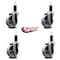 Service Caster 4'' Semi Steel Wheel Swivel 1-1/4'' Expanding Stem Caster Set, 4PK SCC-EX20S414-SSS-114-4 - alternate 3